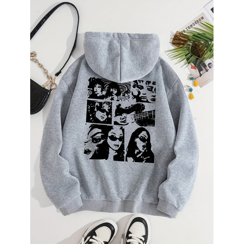 Dámska flísová mikina s dlhým rukávom a klokaním vzorom