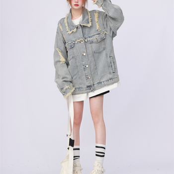 Nova američka traper jakna prevelike veličine, Tooling, isprana, iznošena, za proljeće i jesen 2024.