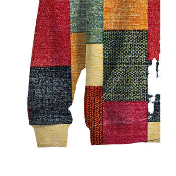 Temu Трансгранична гореща разпродажба Пролетно-есенна нова 3D дигитална ретро ярък принт мъжка модна ежедневна блуза с качулка