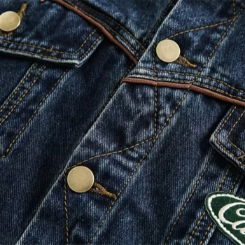 Határokon átnyúló 2024 tavaszi és őszi amerikai stílusú vintage varrású farmerkabát női divatos márkás laza, hétköznapi, mosott motoros dzseki divatos