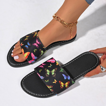 Na zalihi Nove ljetne ženske cipele, plus size printane, ležerne papuče za žene u etničkom stilu, strana trgovina