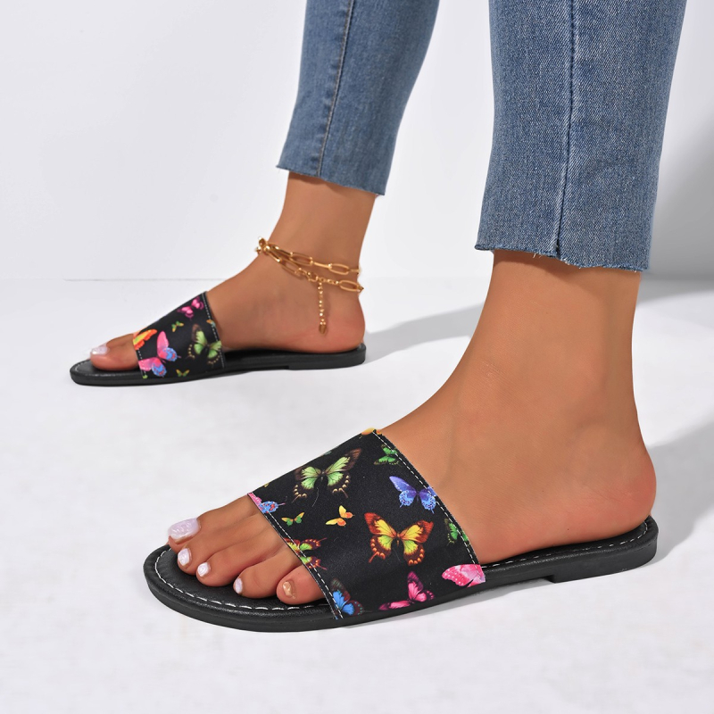 Na zalihi Nove ljetne ženske cipele, plus size printane, ležerne papuče za žene u etničkom stilu, strana trgovina