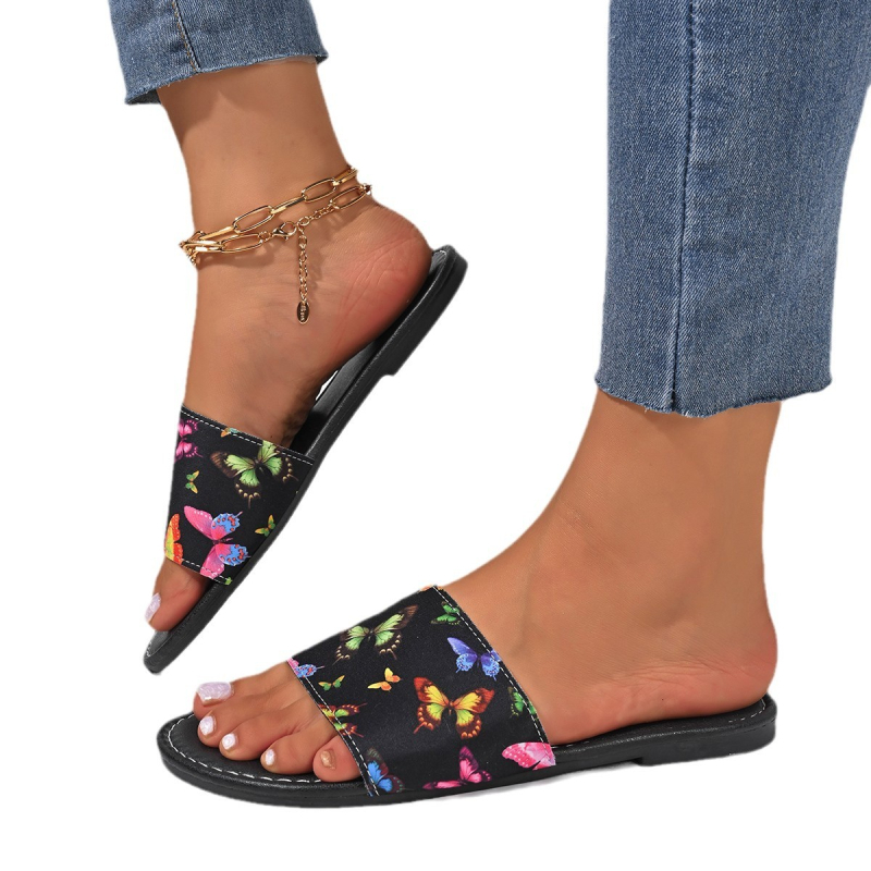 Na zalihi Nove ljetne ženske cipele, plus size printane, ležerne papuče za žene u etničkom stilu, strana trgovina