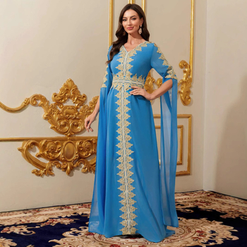 Γυναικείο φόρεμα Abaya με μακριά μανίκια και ραφή, γυναικείο μονόχρωμο φόρεμα από δαντέλα, από τη Μέση Ανατολή, σε διασυνοριακό στιλ