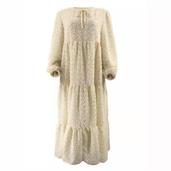 M2713 Amazon Žene Bliskog istoka Muslimanske Nova jednobojna duga haljina s rukavima