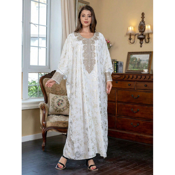 Διασυνοριακό AliExpress Explosions για τη Μέση Ανατολή, Γυναικείο φόρεμα από σιφόν σε μπρονζέ απόχρωση Abaya