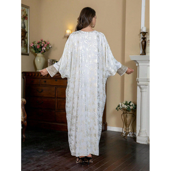 Διασυνοριακό AliExpress Explosions για τη Μέση Ανατολή, Γυναικείο φόρεμα από σιφόν σε μπρονζέ απόχρωση Abaya