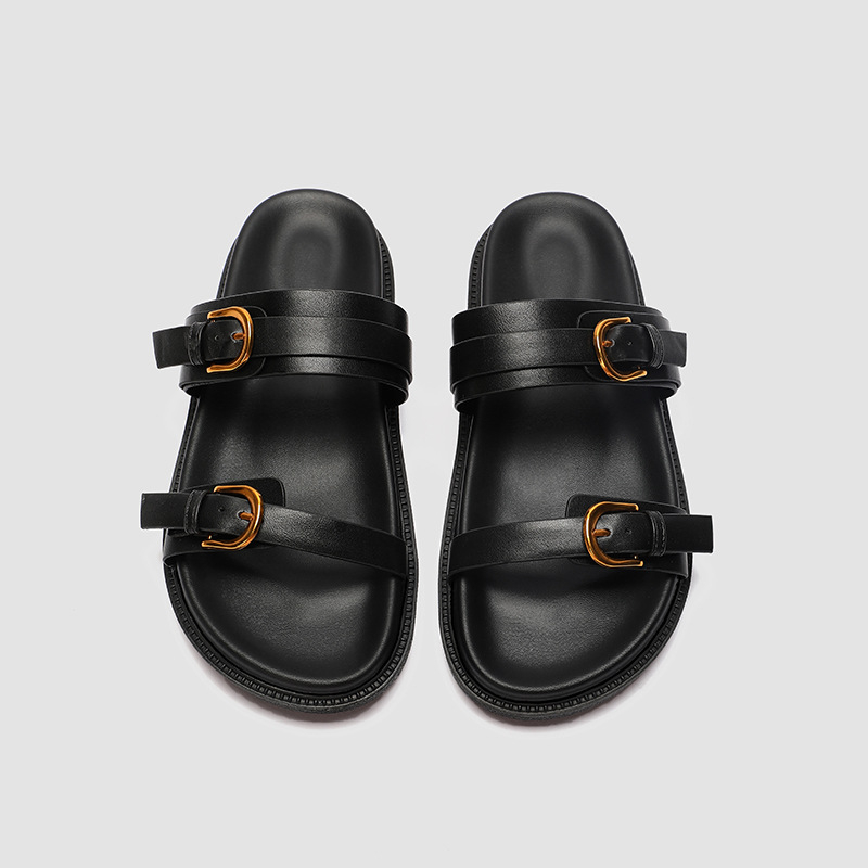 Ženske papuče u vilinskom stilu sa sandalama i papučama za ljeto 2024., novi stil, moderne, univerzalne, rimske sandale za plažu s debelim dnom