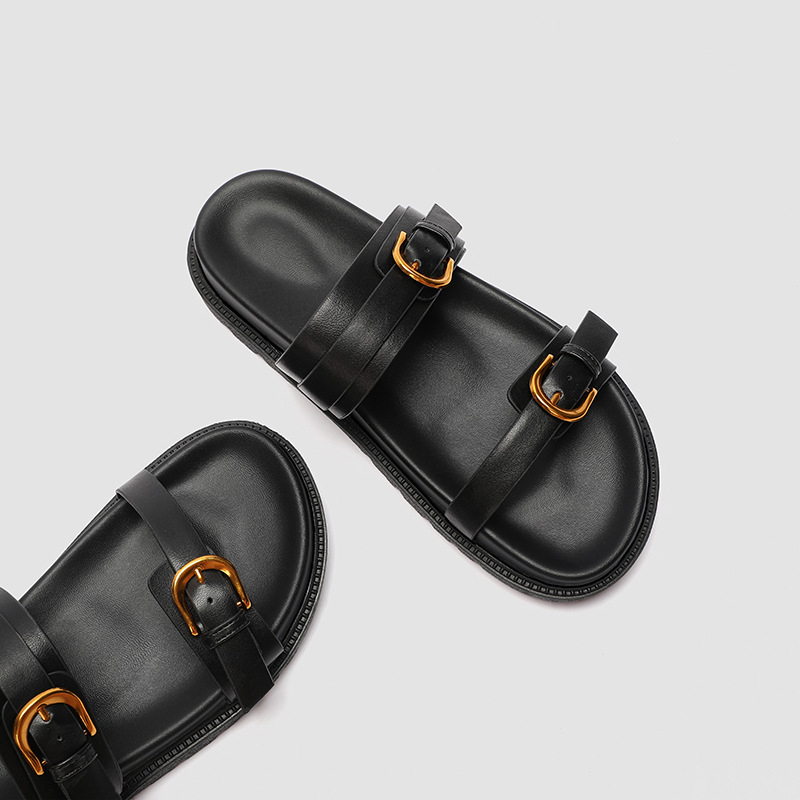 Ženske papuče u vilinskom stilu sa sandalama i papučama za ljeto 2024., novi stil, moderne, univerzalne, rimske sandale za plažu s debelim dnom