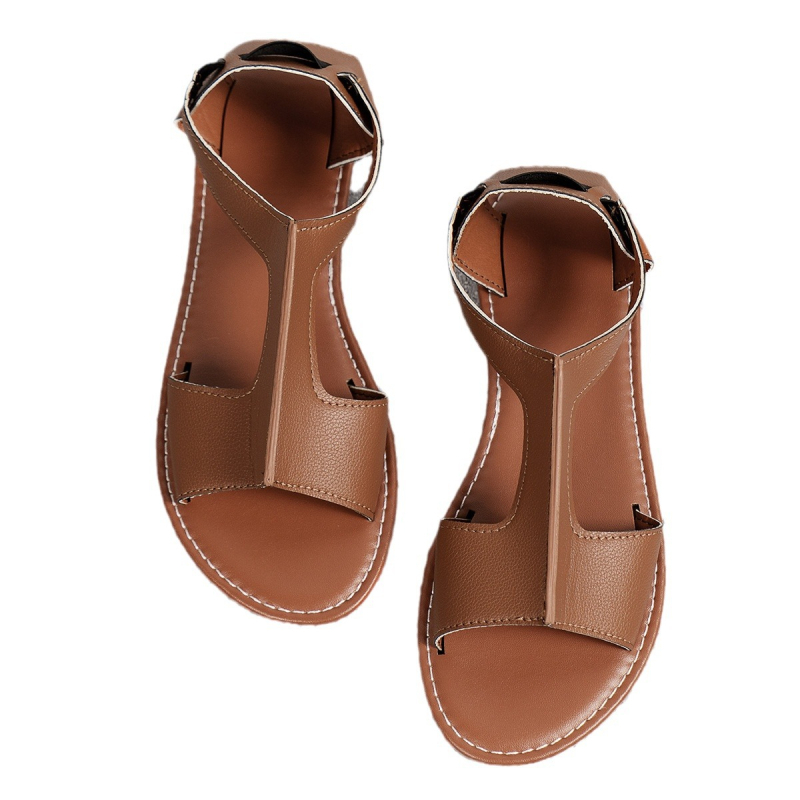 Ženske sandale izravno iz tvornice, Amazon Foreign Trade, velike ljetne sandale s ravnim potplatom, ženske sandale prekogranična veleprodaja