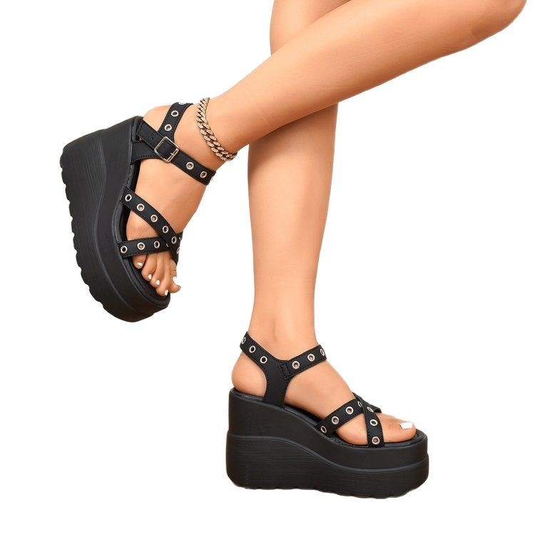 Cosplay cipele 2025. ljeto, nove punk ležerne sportske sandale s platformom i podnožjem, s tankim podom