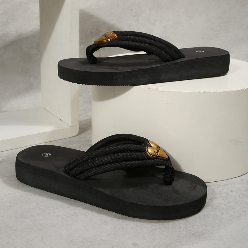 Nove pjenaste papuče za žene, ljetna moderna odjevna kombinacija u obliku srca, korejski stil, višenamjenske platforme, japanke, sandale