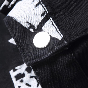 Nove muške hlače s digitalnim printom u europskom i američkom stilu, uske cvjetne hlače, visokokvalitetne rastezljive crne traperice