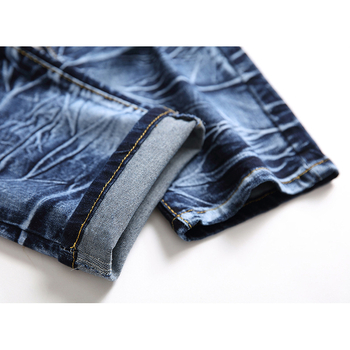 Európske stanice luxusné pánske džínsy zahraničný obchod strečové roztrhané džínsové nohavice spot veľkoobchod cezhraničné džínsy