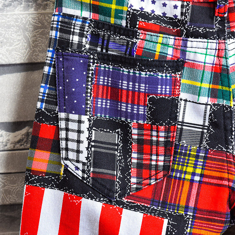 Ljeto 2024. Novi dizajn cvjetnih traper kratkih hlača za muškarce, moderne, univerzalne, široke, ravne, ležerne hlače