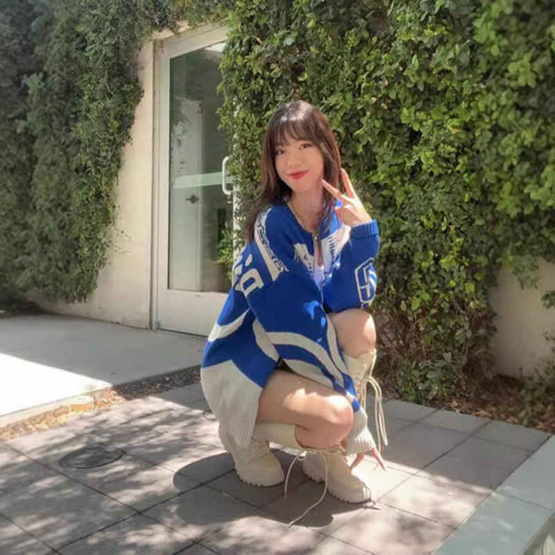 2025 őszi és téli új amerikai retró dzseki, betűnyomtatással, divatos, márkás, punk, laza női cipzáras baseball egyenruha