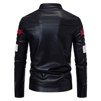 Uus piiriülese kraega meeste nahktagi, värvi sobitav tikitud meeste nahktagi, võidusõiduülikond, mootorrattaülikond