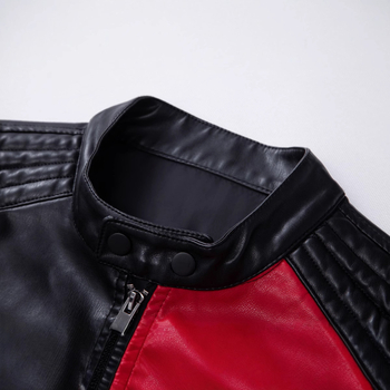 Uus piiriülese kraega meeste nahktagi, värvi sobitav tikitud meeste nahktagi, võidusõiduülikond, mootorrattaülikond