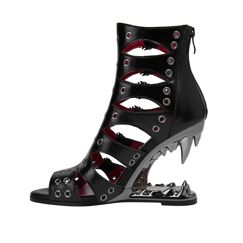 Europa i Sjedinjene Države prekogranična vanjska trgovina gladijatorskim očnjacima otvorenih prstiju rimske cipele plus size sandale s petom u obliku zuba modne ženske sandale