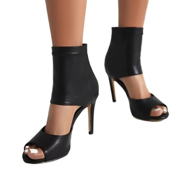 Ευρωπαϊκό και Αμερικανικό Εξωτερικό Εμπόριο Ψηλοτάκουνα Σανδάλια με Φερμουάρ στο Πίσω, Γυναικεία Διασυνοριακά Σέξι Σανδάλια με Λεπτό Τακούνι και Ανοιχτά Δάχτυλα, Wish