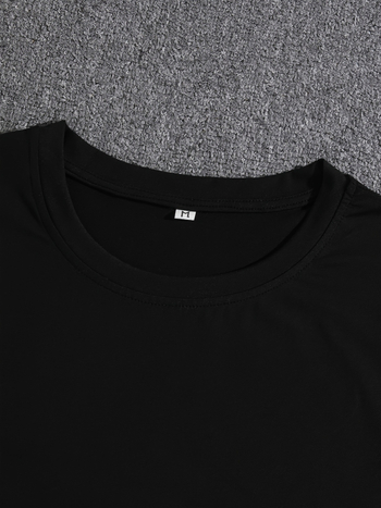 Majica s uzorkom jezika, muška majica, ljetna ležerna majica kratkih rukava, crna, europski i američki pamuk