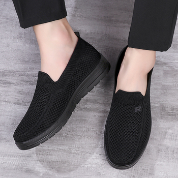 Άνοιξη και Φθινόπωρο Old Beijing Υφασμάτινα Παπούτσια Ανδρικά Μονής Επίστρωσης Παπούτσια Αναπνεύσιμο Αντιολισθητικό Παπούτσια Μπαμπά Μεσήλικες και Ηλικιωμένοι Μαλακή Σόλα Αντιοσμητικά Αθλητικά Παπούτσια για Άνδρες