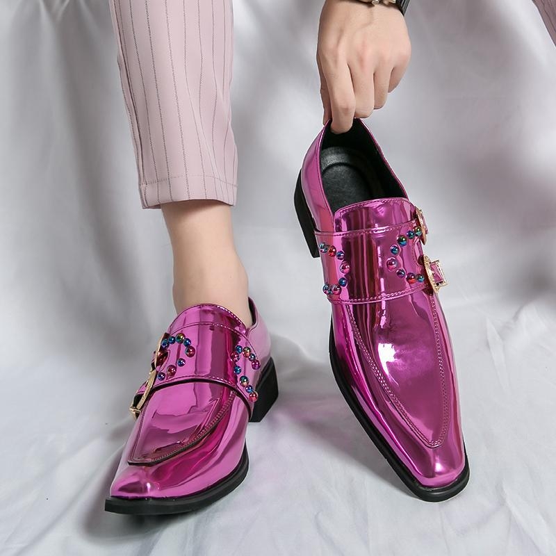 Muške nove ležerne kožne cipele većih veličina za jesen i zimu, visoke kožne cipele sa špicastim vrhom, moderne kožne čizme u retro stilu