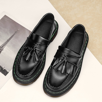 Sieviešu mokasīni ar pušķīšiem no īstas ādas, zema augšdaļa, sieviešu britu stila, modes studentu apaļpurglešu ikdienas apavi, lieli izmēri, dropshipping