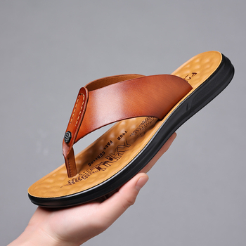 Pánske plážové topánky s dvojitým použitím, mäkké dno, protišmykové žabky, ležérne športové, pohodlné na platforme, masážne sandále s vankúšom pre mužov