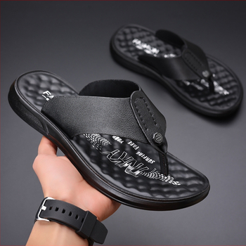 Pánske plážové topánky s dvojitým použitím, mäkké dno, protišmykové žabky, ležérne športové, pohodlné na platforme, masážne sandále s vankúšom pre mužov