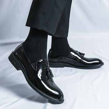 Άνοιξη και Φθινόπωρο, Μοντέρνα, Ανοιξιάτικα και Φθινοπωρινά, Δερμάτινα Παπούτσια με Μυτερές Μύτες, Μέγεθος 38-45, Δερμάτινα Παπούτσια Βρετανικού Στυλ, Plus Size, Casual Leg Loafers