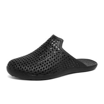 Letné čierne topánky na pláž, univerzálne, s mäkkou podrážkou, protišmykové, ležérne, Baotou papuče, pánske vonkajšie oblečenie, odolné proti opotrebovaniu, papuče na šoférovanie