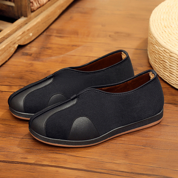 Zimske muške pamučne cipele, klasične tople retro etničke platnene cipele s flisom, stare pekinške platnene cipele za starije osobe, tople pamučne cipele