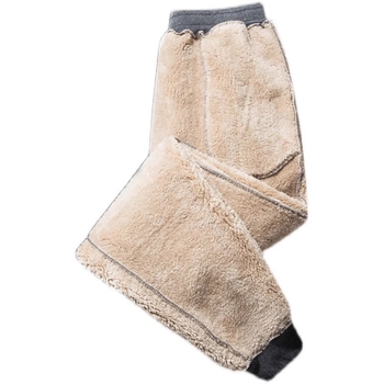 Muške hlače od mješavine vune velikih veličina, ležerne zimske termalne flisaste tople hlače, čiste boje, pamučne hlače do gležnja s manžetama, gornja odjeća u modernom stilu