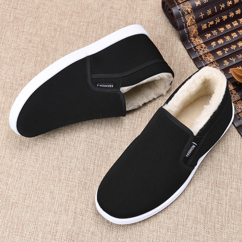 Jesen/Zima 2024. Novi stil plišanih vunenih muških čizama s flisom i debelim toplim muškim cipelama, visokim protukliznim pamučnim cipelama, jednodijelnim, veleprodaja