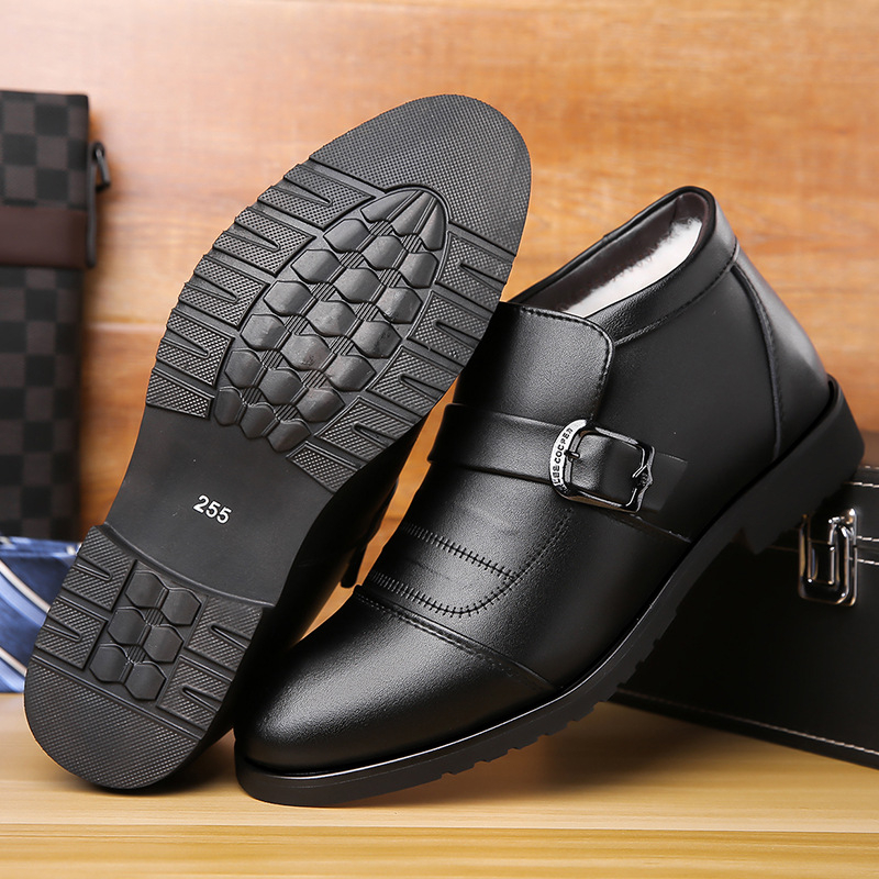 2024Tuem Pánske zimné zamatové teplé bavlnené kožené topánky, protišmykové, extra veľké, pánske topánky, ležérne, ľahké, zamatové, zahustené