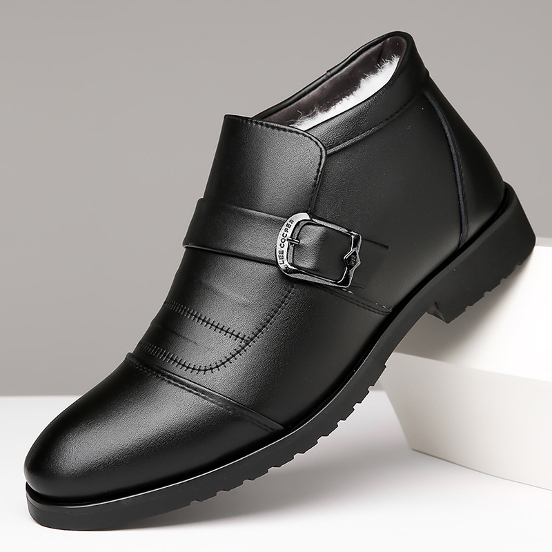 2024Tuem Pánske zimné zamatové teplé bavlnené kožené topánky, protišmykové, extra veľké, pánske topánky, ležérne, ľahké, zamatové, zahustené