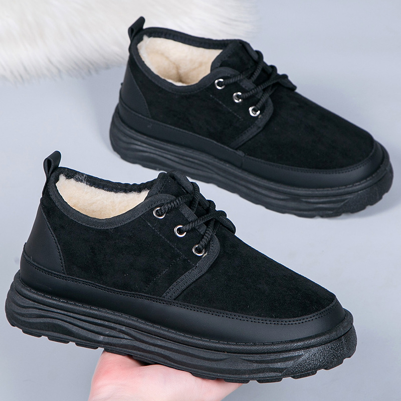 (Otsetarne) Talvised puuvillased saapad meestele, soojad suusakindlad saapad, ühe jalaga isakingad, sametist paksendatud kõrged puuvillased saapad