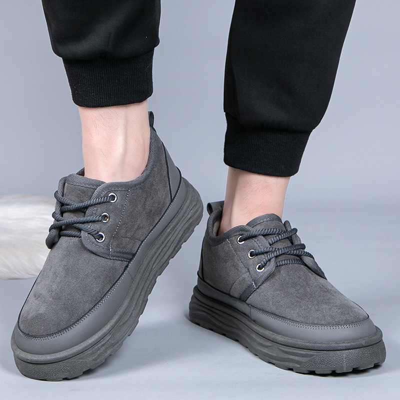 (Otsetarne) Talvised puuvillased saapad meestele, soojad suusakindlad saapad, ühe jalaga isakingad, sametist paksendatud kõrged puuvillased saapad