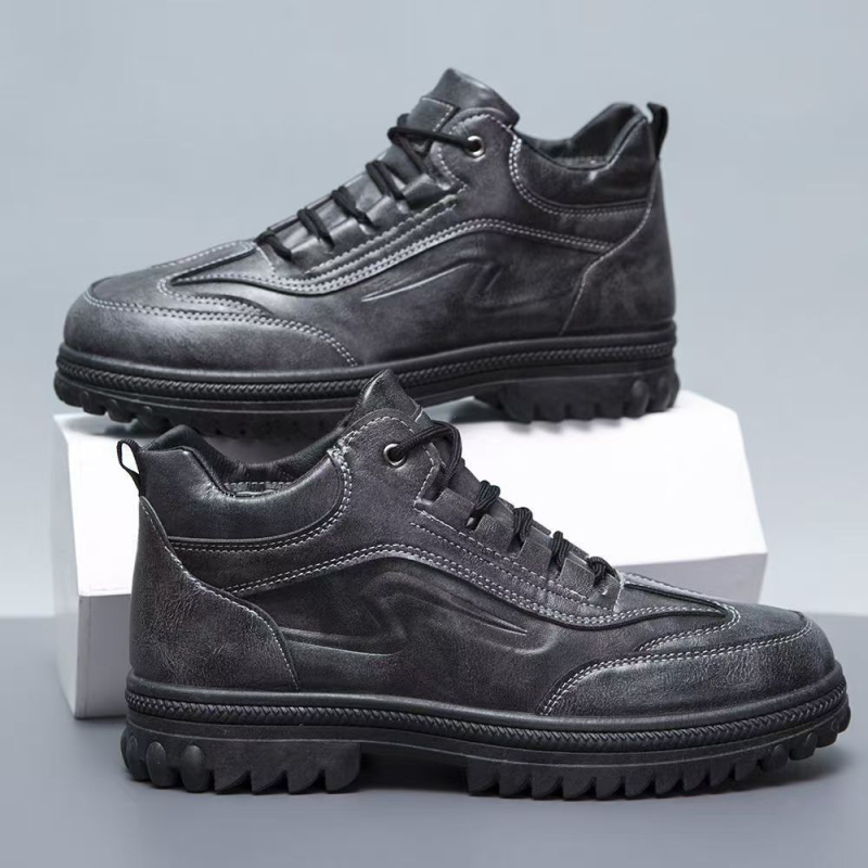 Pánske bavlnené topánky s flísovou podšívkou, teplé, vysoké, ležérne, kožené topánky s mäkkou podrážkou, športové, ležérne, univerzálne, módne, zimné