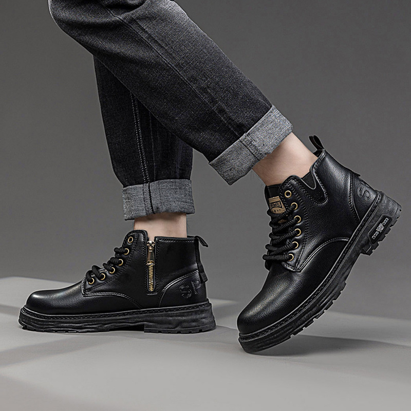 48 dydžio, išskirtiniai, dideli, pasienio stiliaus, rudens vyriški batai, 2024 m., nauji, vyriški Martino stiliaus aulinukai, didinantys aukštį, patogūs, laisvalaikio batai, universalūs