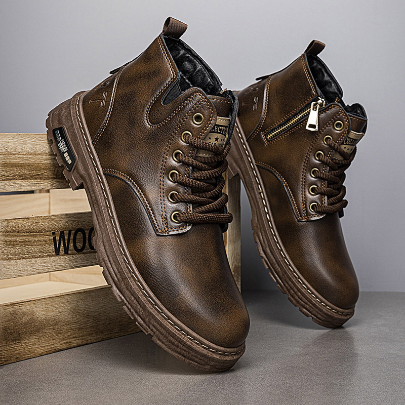 48 dydžio, išskirtiniai, dideli, pasienio stiliaus, rudens vyriški batai, 2024 m., nauji, vyriški Martino stiliaus aulinukai, didinantys aukštį, patogūs, laisvalaikio batai, universalūs