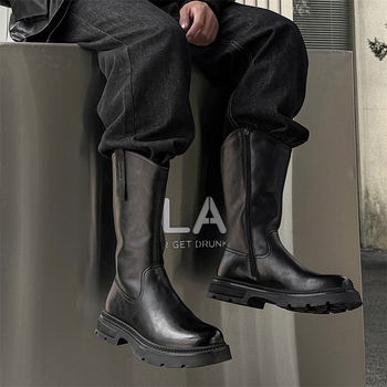 Μακριές Μπότες Ανδρικές Μπότες American Martin Μπότες Increased Chelsea Μπότες High-top Knight 71785-J