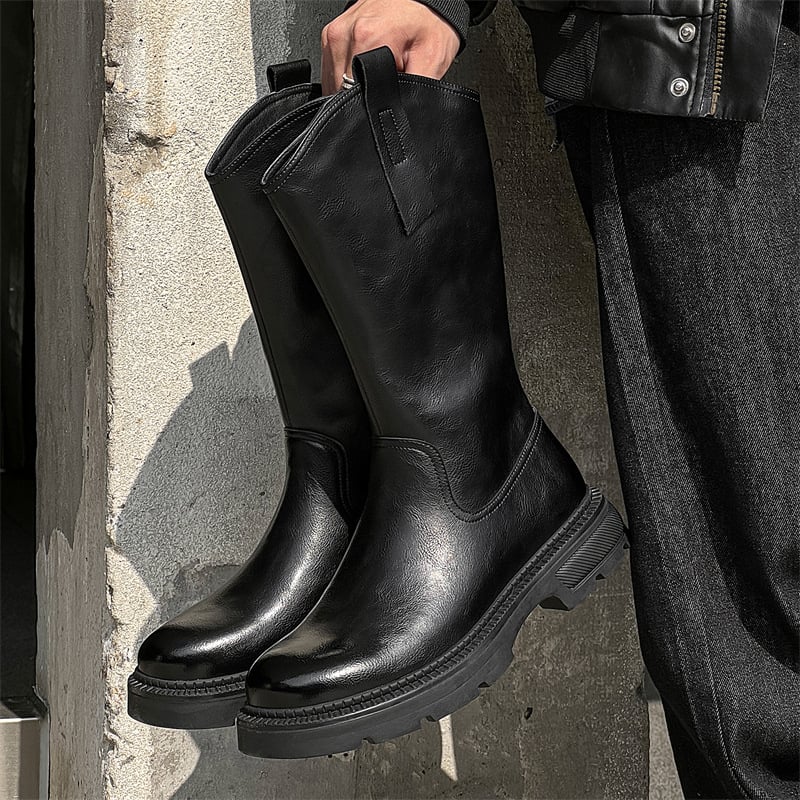 Мъжки дълги ботуши American Martin Boots, увеличени ботуши Chelsea, високи рицарски ботуши 71785-J