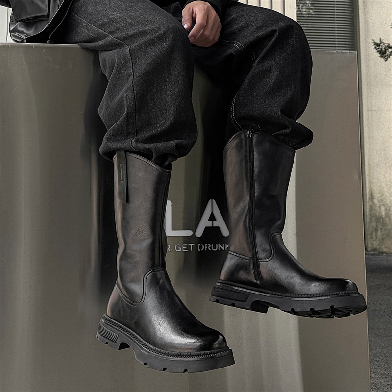 Duge čizme Muške čizme American Martin Povećane Chelsea čizme Visoke viteške čizme 71785-J