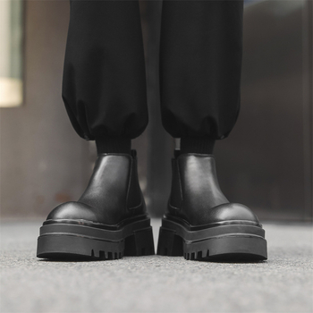 Φθινόπωρο 2024 Μπότες Chelsea με χοντρή σόλα, Ανδρικές μπότες εργασίας, Μπότες Martin Increased, 16896-J
