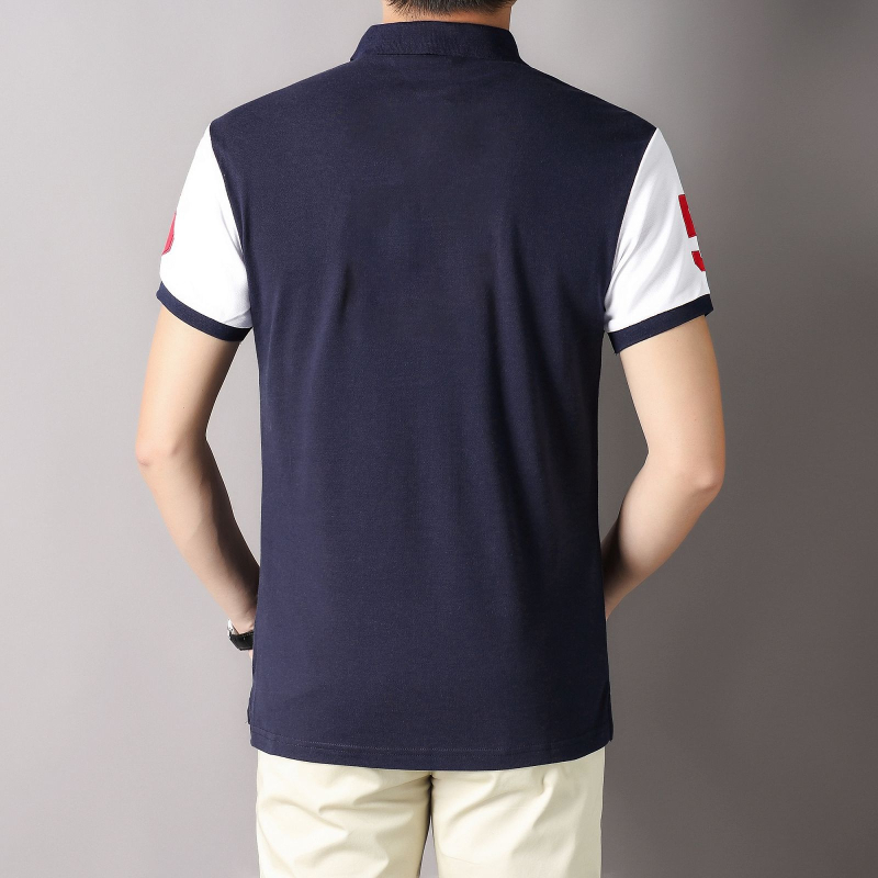 Vanjska trgovina Prekogranična nova polo majica za muškarce Vodeća pamučna vezna majica kratkih rukava Moda Japan Tokio Slobodno vrijeme Sport