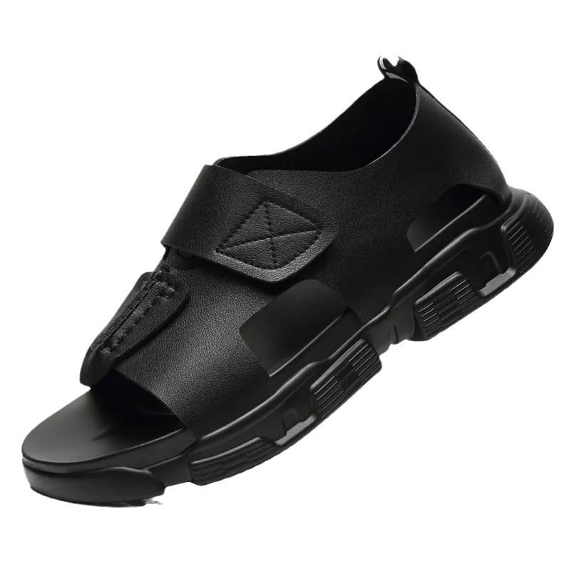 2024 m. vyriškos platforminės basutės, naujos vasarinės vairavimo basutės ir šlepetės, su lipdukais, atviros nosies, platforminiai laisvalaikio paplūdimio bateliai vyrams