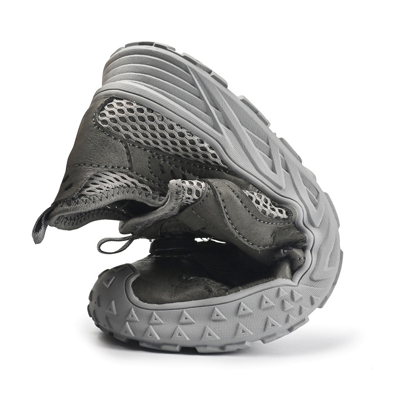 Pánske letné priedušné topánky z dutej sieťoviny, protišmykové, odolné voči opotrebovaniu, outdoorové turistické topánky, pánske športové topánky, turistické sieťované topánky