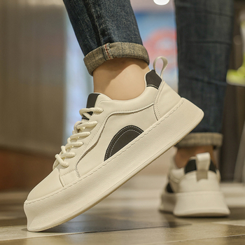 Άνοιξη και Φθινόπωρο, Νεανικά Ανδρικά Παπούτσια, Μοντέρνα, Χοντρό Σλιπ, Δερμάτινα, Casual Παπούτσια, Ανδρικά Κορεάτικα Ανδρικά Παπούτσια 2024